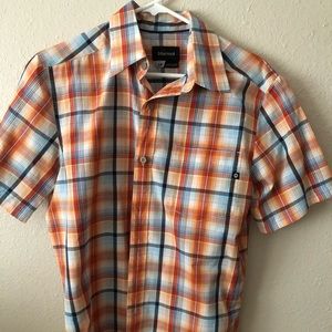 Marmot NWOT Orange Short Sleeve Button Down